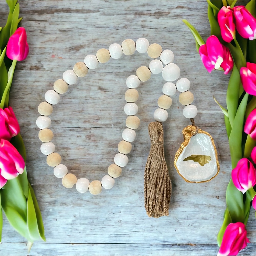 North Carolina oyster shell blessing beads